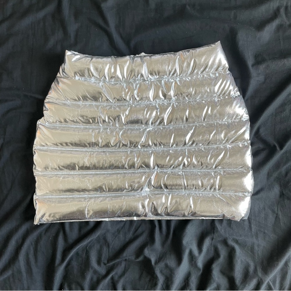 Reflective mini skirt